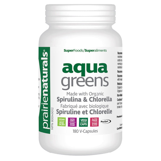 Organic Aqua Greens - Organic Spirulina & Chlorella Blend (Vcaps)